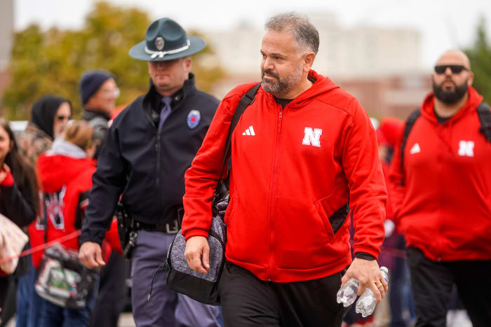 NU vs. Purdue 2023 - Matt Rhule walks to stadium